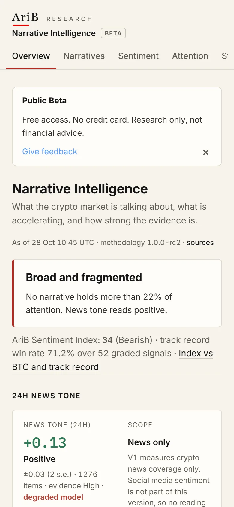 Narrative Intelligence on a phone